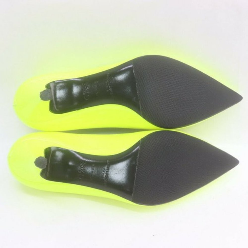 Saint Laurent Kiki Neon Patent Leather Pumps - Picture 4 of 10
